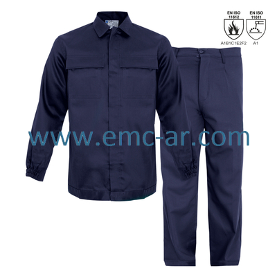 Costum salopeta standard din bumbac ignifugat FLAME