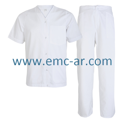 Costum alb din tercot ind. alimentara TINA